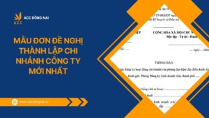 Mẫu đơn đề nghị thành lập chi nhánh công ty mới nhất