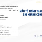 Mẫu tờ trình thành lập chi nhánh công ty