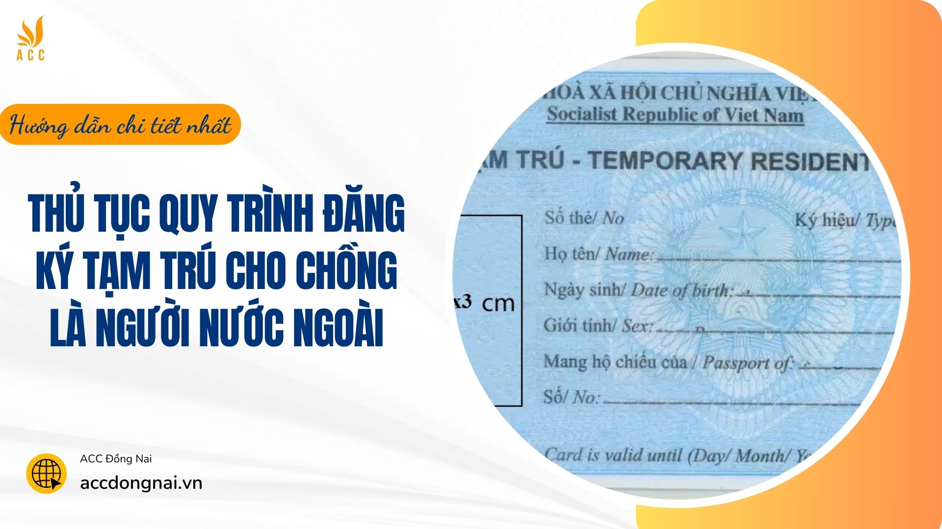 Thủ tục quy trình đăng ký tạm trú cho chồng là người nước ngoài