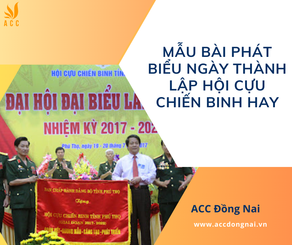 Mẫu bài phát biểu ngày thành lập hội cựu chiến binh hay