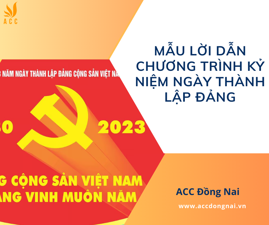 Mẫu lời dẫn chương trình kỷ niệm ngày thành lập Đảng