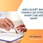 Mẫu quyết định thành lập phòng pháp chế mới nhất