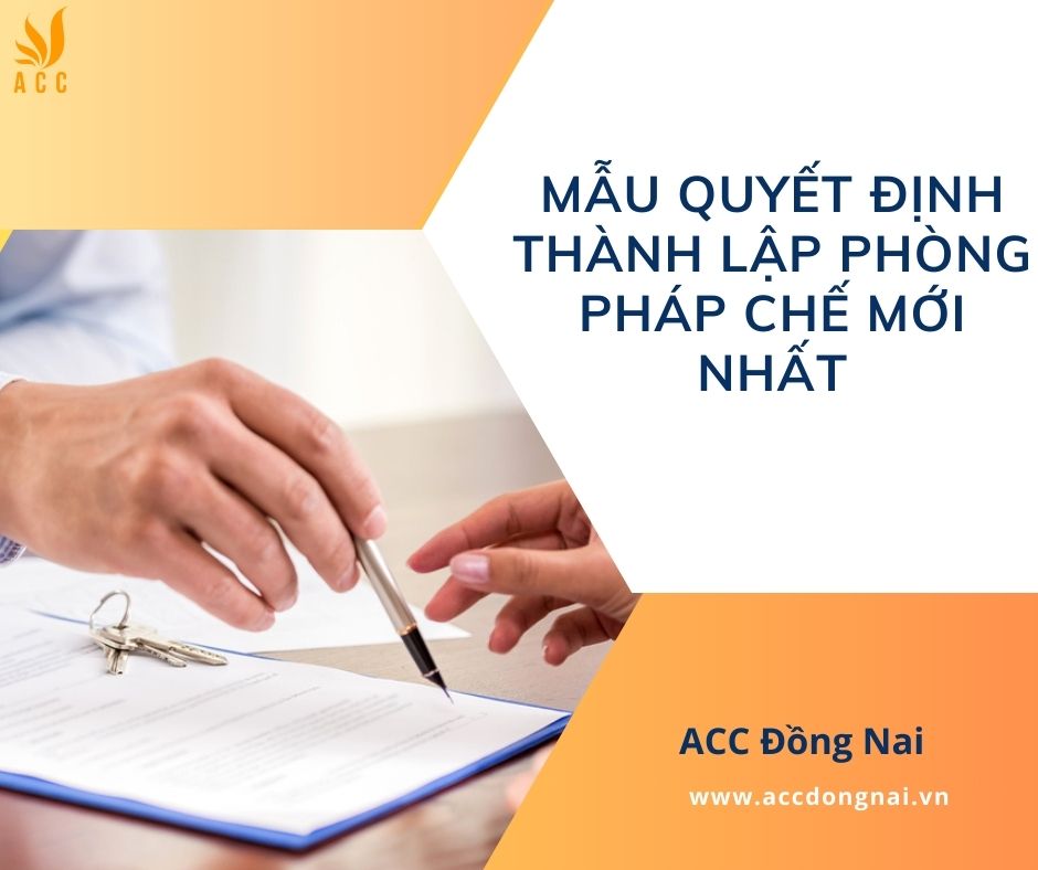 Mẫu quyết định thành lập phòng pháp chế mới nhất