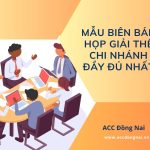 Mẫu biên bản họp giải thể chi nhánh