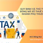 Thủ tục đóng mã số thuế chi nhánh phụ thuộc