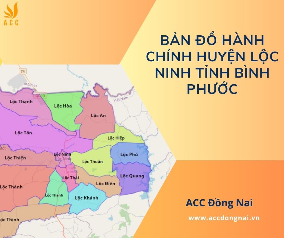 Bản đồ hành chính huyện Lộc Ninh tỉnh Bình Phước