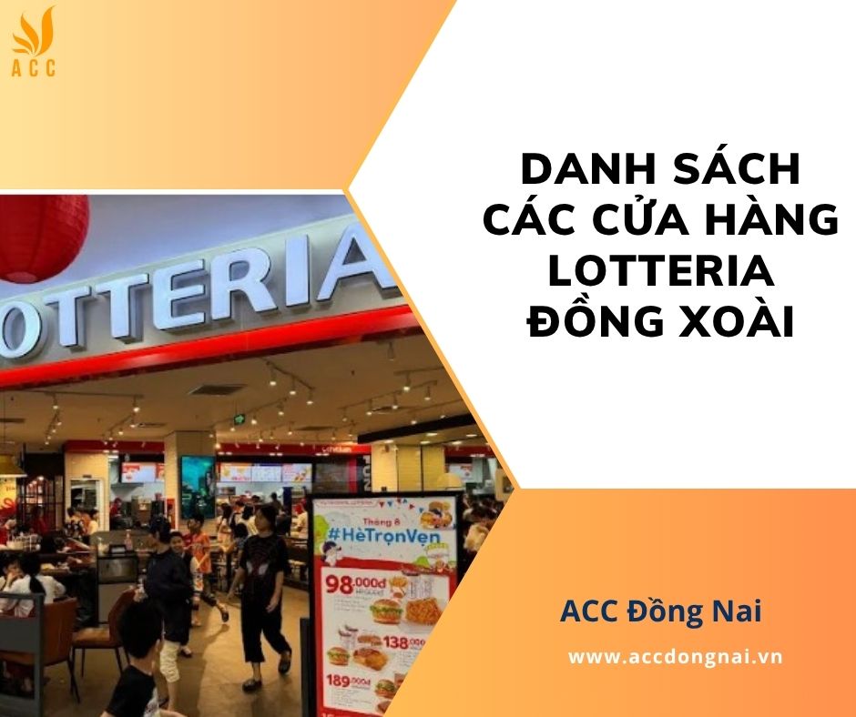 Danh sách các cửa hàng Lotteria Đồng Xoài