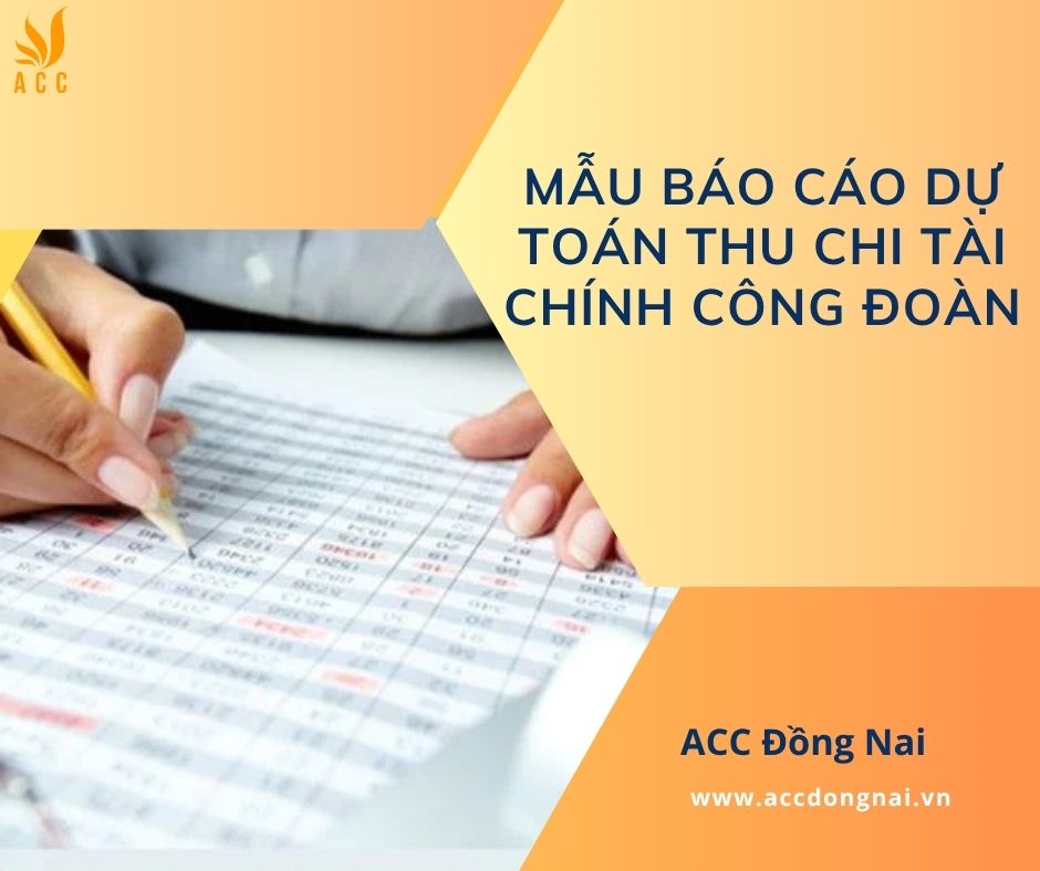 Mẫu báo cáo dự toán thu chi tài chính công đoàn