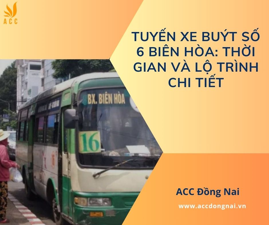 Tuyến xe buýt số 6 Biên Hòa: Thời gian và lộ trình chi tiết