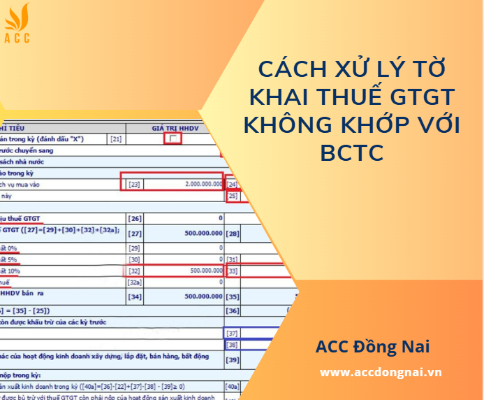 Cách xử lý tờ khai thuế GTGT không khớp với BCTC