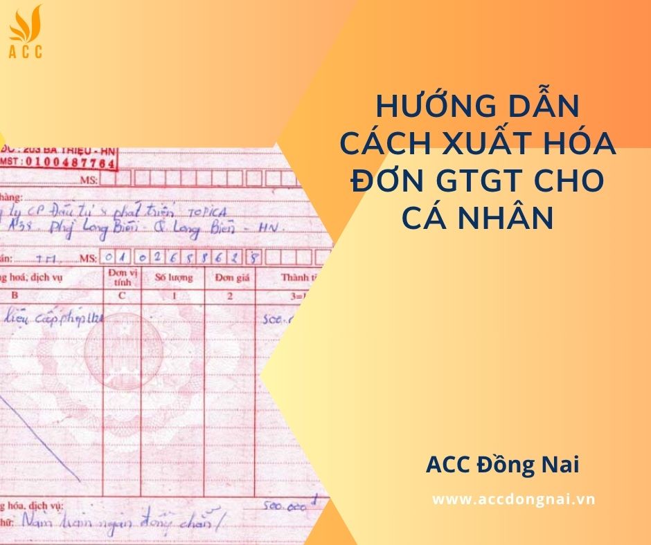 Hướng dẫn cách xuất hóa đơn GTGT cho cá nhân