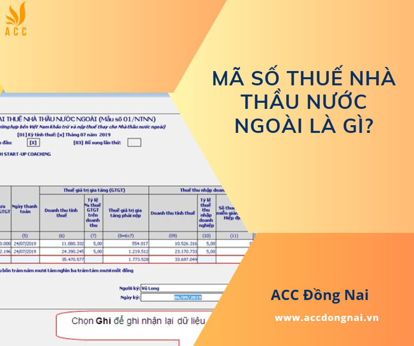 Mã số thuế nhà thầu nước ngoài là gì?