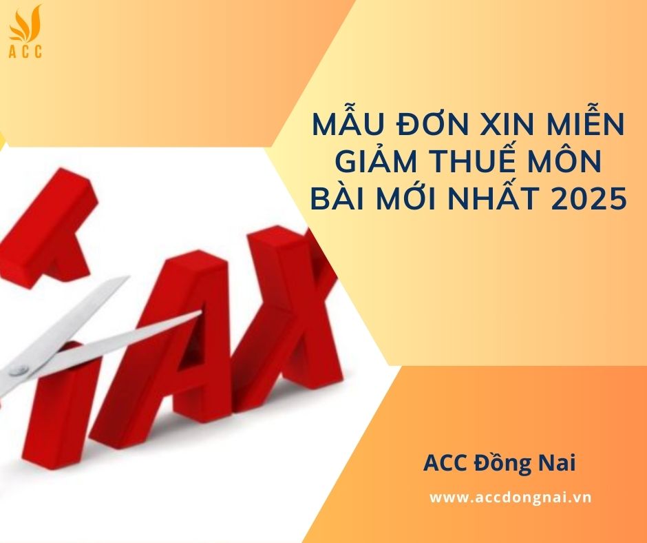 Mẫu đơn xin miễn giảm thuế môn bài mới nhất 2025