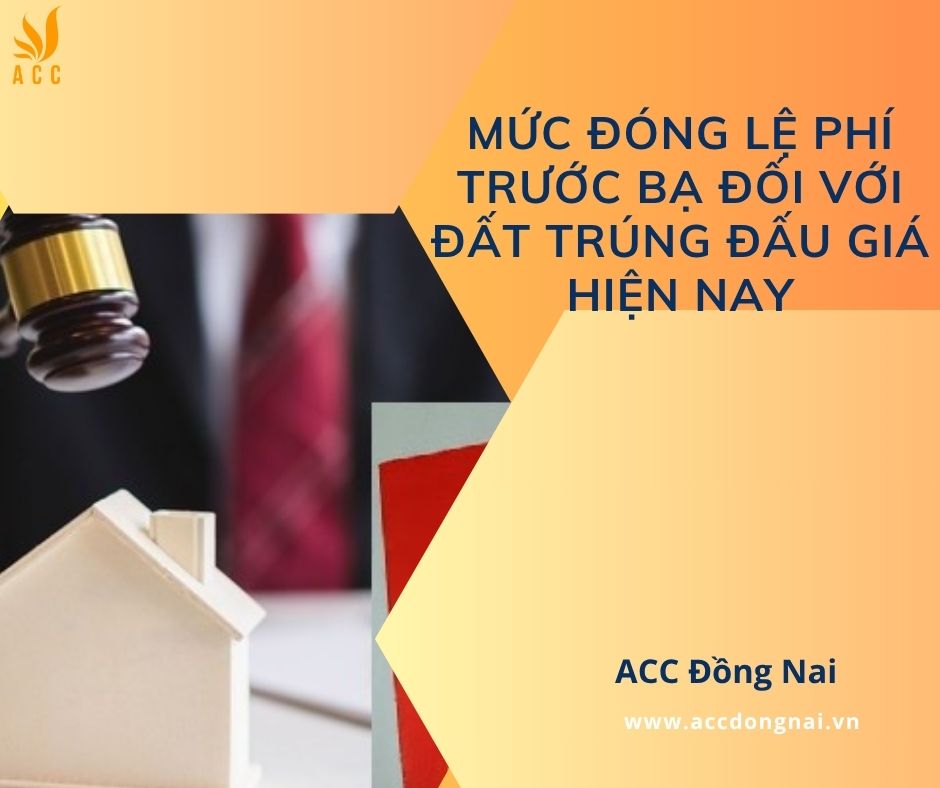 Mức đóng lệ phí trước bạ đối với đất trúng đấu giá hiện nay