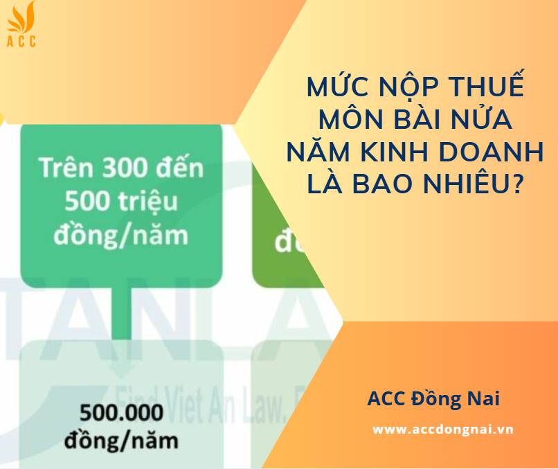 Mức nộp thuế môn bài nửa năm kinh doanh là bao nhiêu?