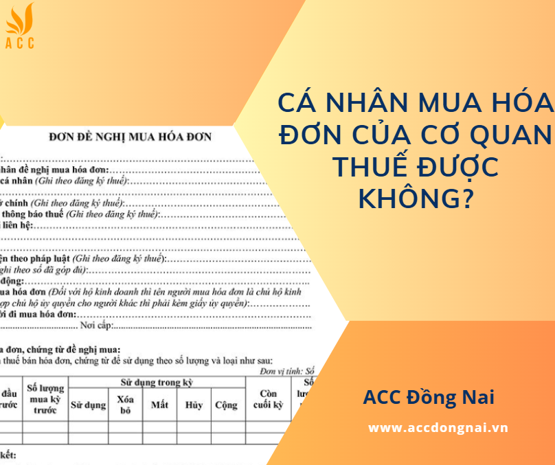 Cá nhân mua hóa đơn của cơ quan thuế được không?