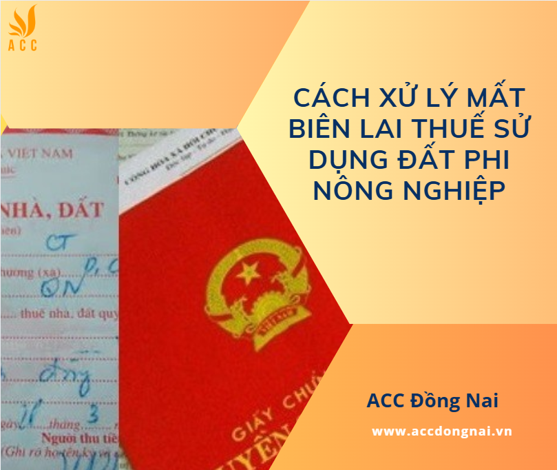 Cách xử lý mất biên lai thuế sử dụng đất phi nông nghiệp