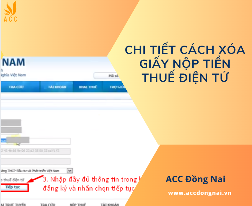 Chi tiết cách xóa giấy nộp tiền thuế điện tử