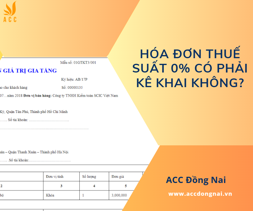 Hóa đơn thuế suất 0% có phải kê khai không?