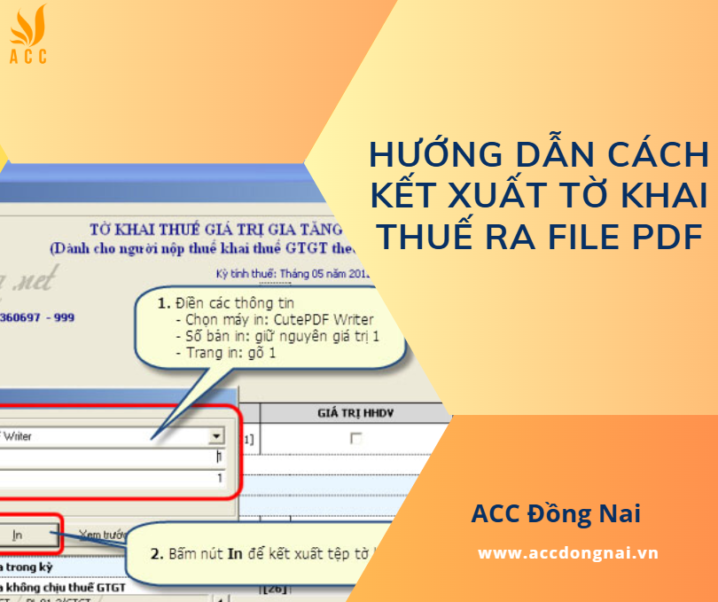 Hướng dẫn cách kết xuất tờ khai thuế ra file PDF