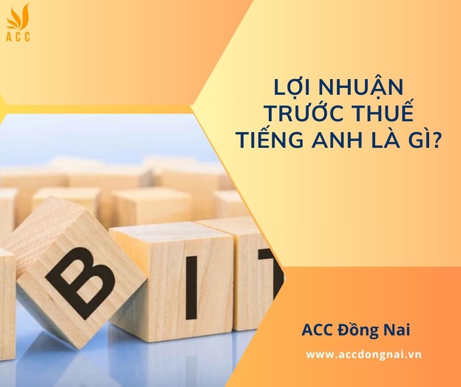 Lợi nhuận trước thuế tiếng Anh là gì?