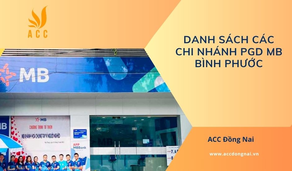 Danh sách các chi nhánh PGD MB Bình Phước