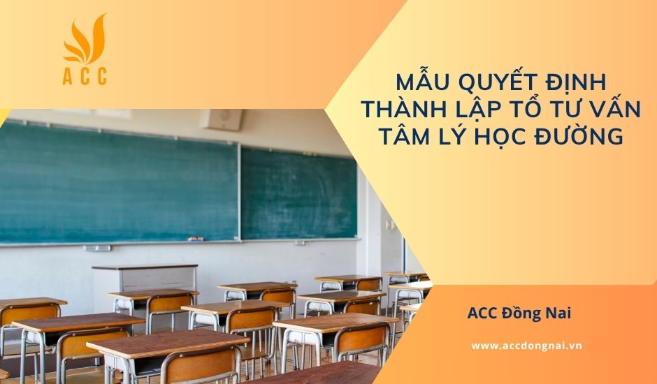 Mẫu quyết định thành lập tổ tư vấn tâm lý học đường
