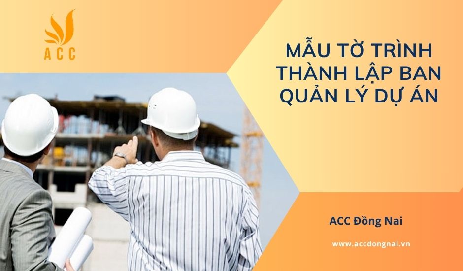 Mẫu tờ trình thành lập ban quản lý dự án