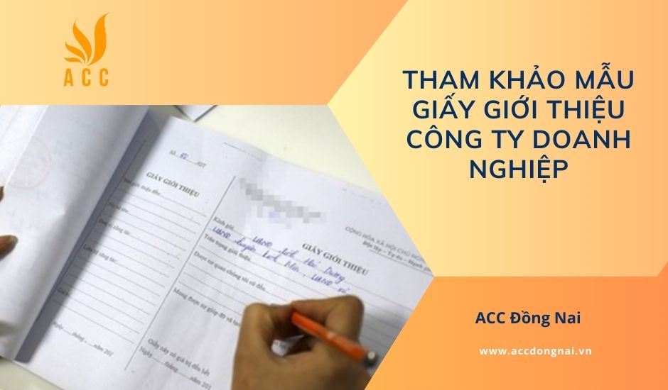 Tham khảo mẫu giấy giới thiệu công ty doanh nghiệp