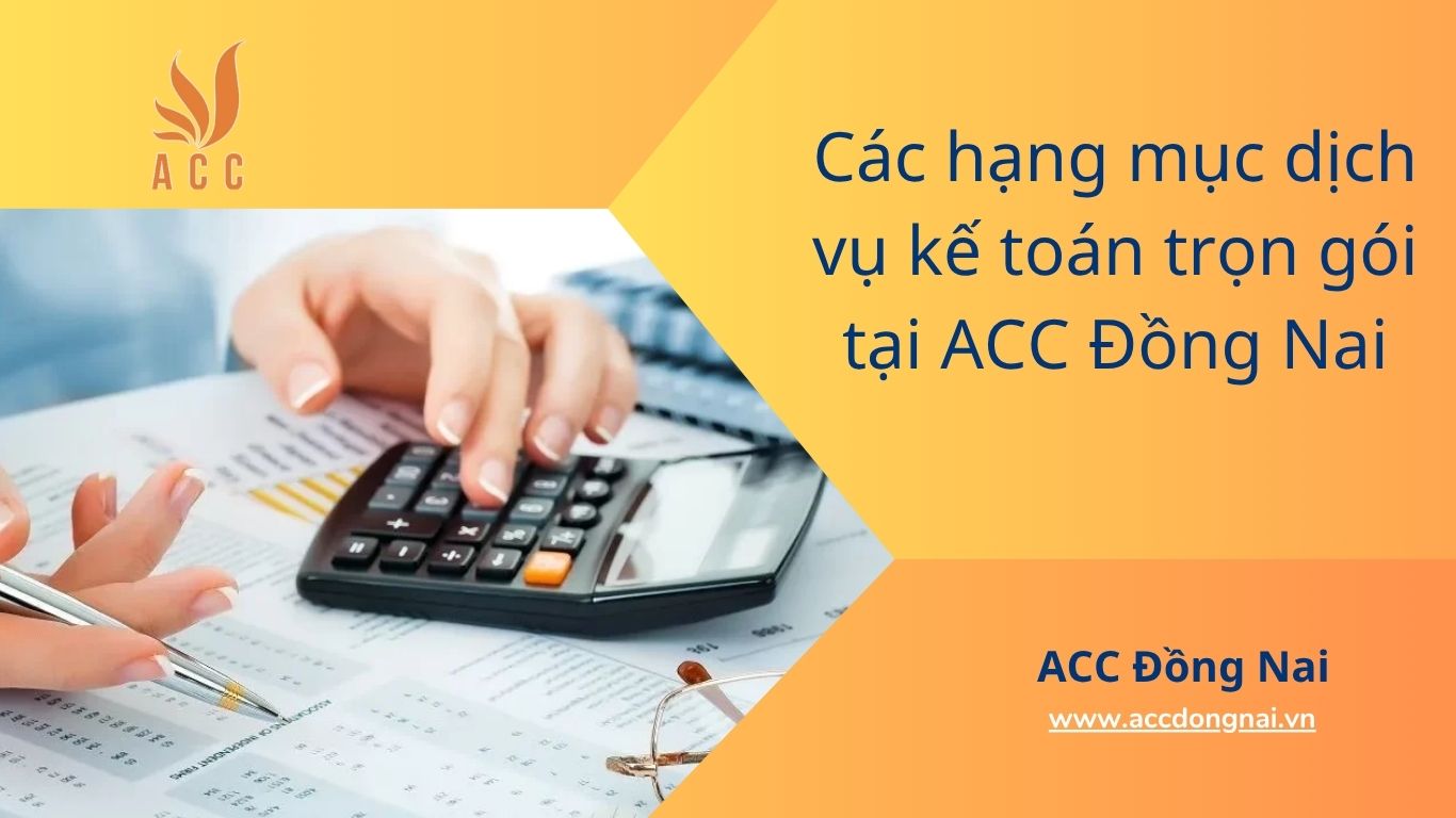 Các hạng mục dịch vụ kế toán trọn gói tại ACC Đồng Nai