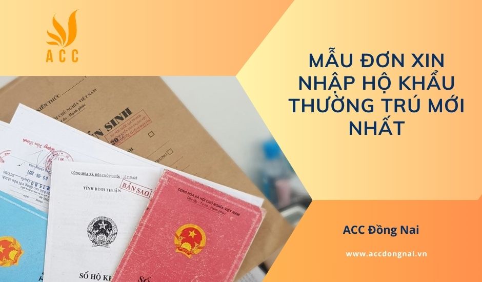 Mẫu đơn xin nhập hộ khẩu thường trú mới nhất
