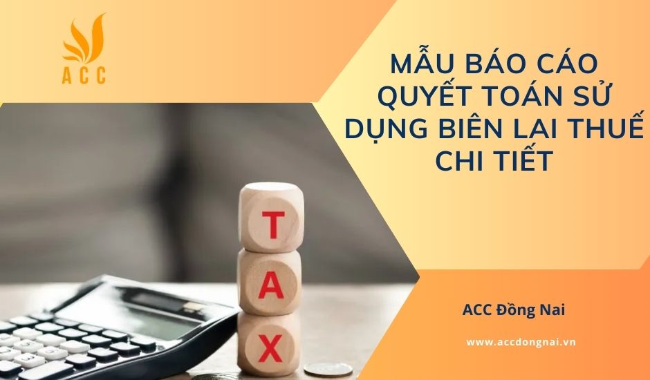 Mẫu báo cáo quyết toán sử dụng biên lai thuế