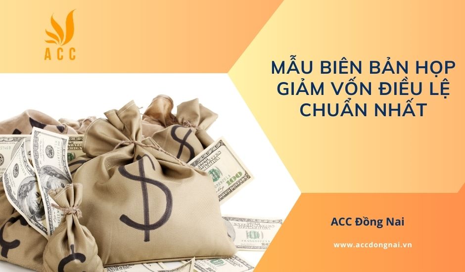 Mẫu biên bản họp giảm vốn điều lệ chuẩn nhất