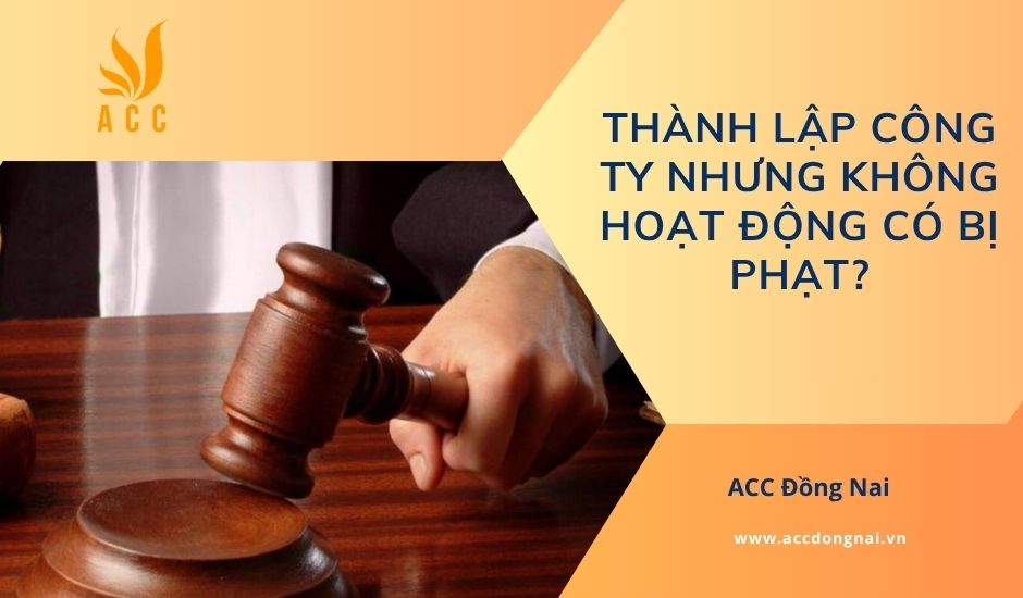 Thành lập công ty nhưng không hoạt động có bị phạt?
