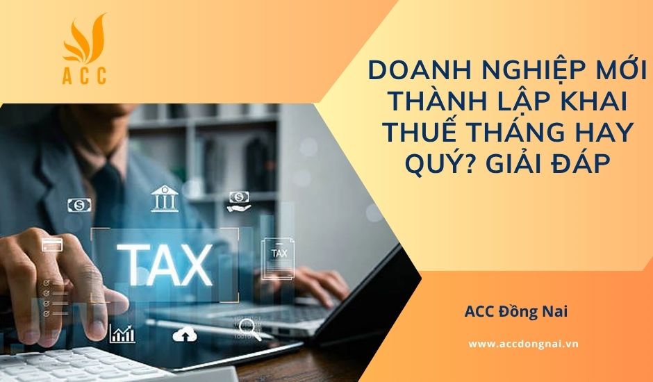 Doanh nghiệp mới thành lập khai thuế tháng hay quý? Giải đáp