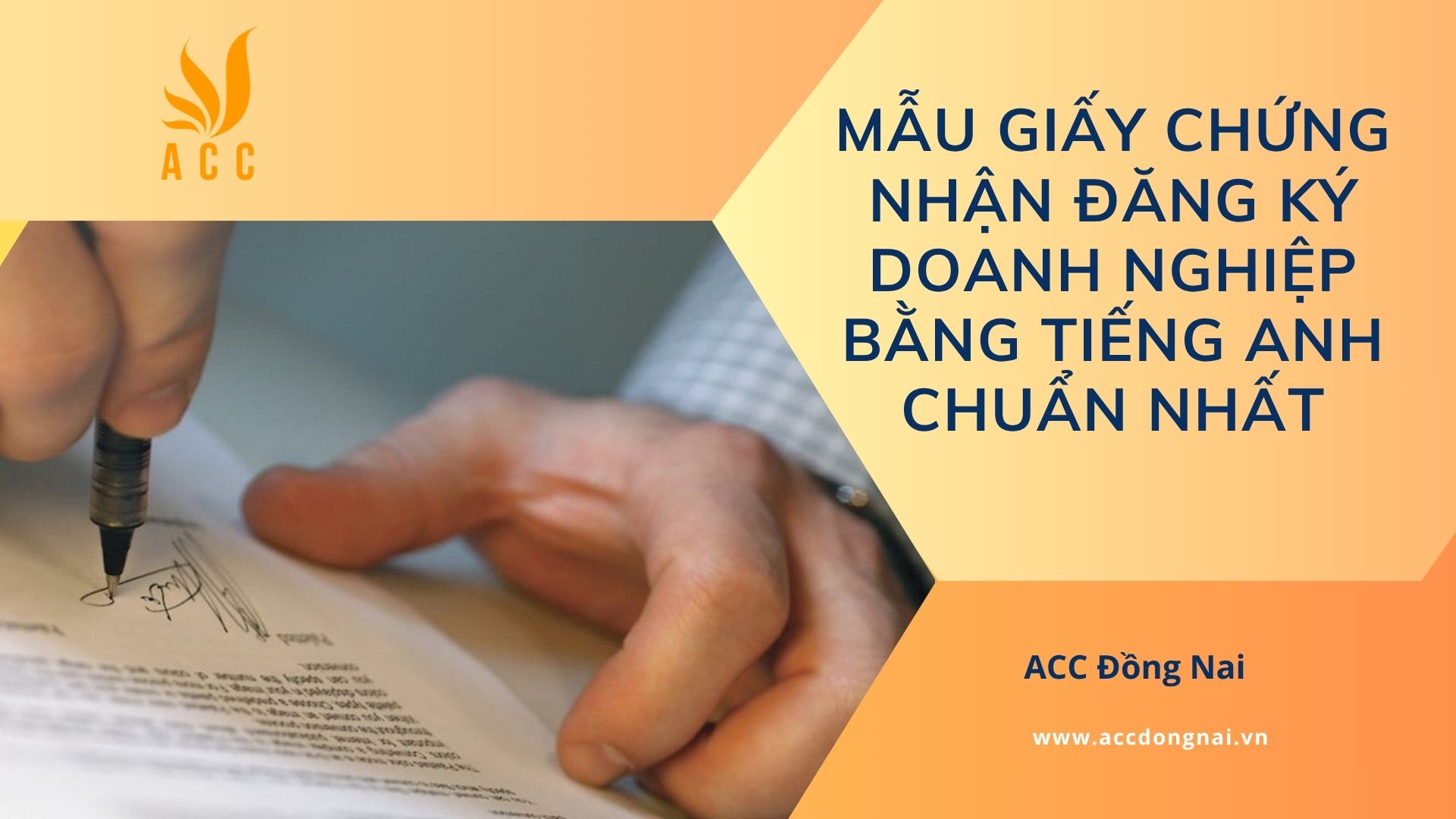 Mẫu giấy chứng nhận đăng ký doanh nghiệp bằng tiếng Anh chuẩn nhất