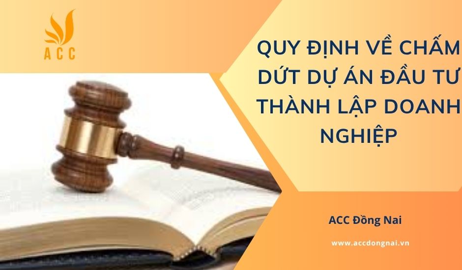 Quy định về chấm dứt dự án đầu tư thành lập doanh nghiệp