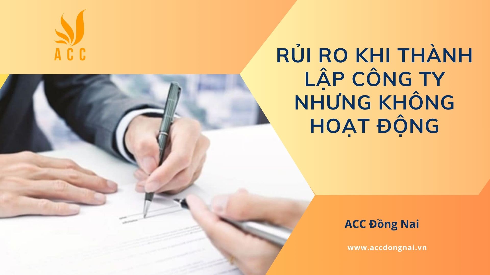 Rủi ro khi thành lập công ty nhưng không hoạt động