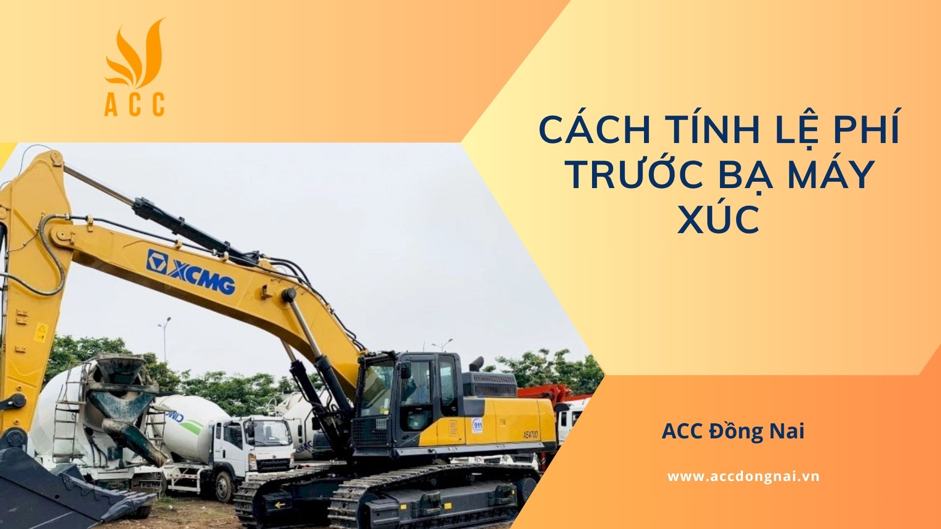 Cách tính lệ phí trước bạ máy xúc