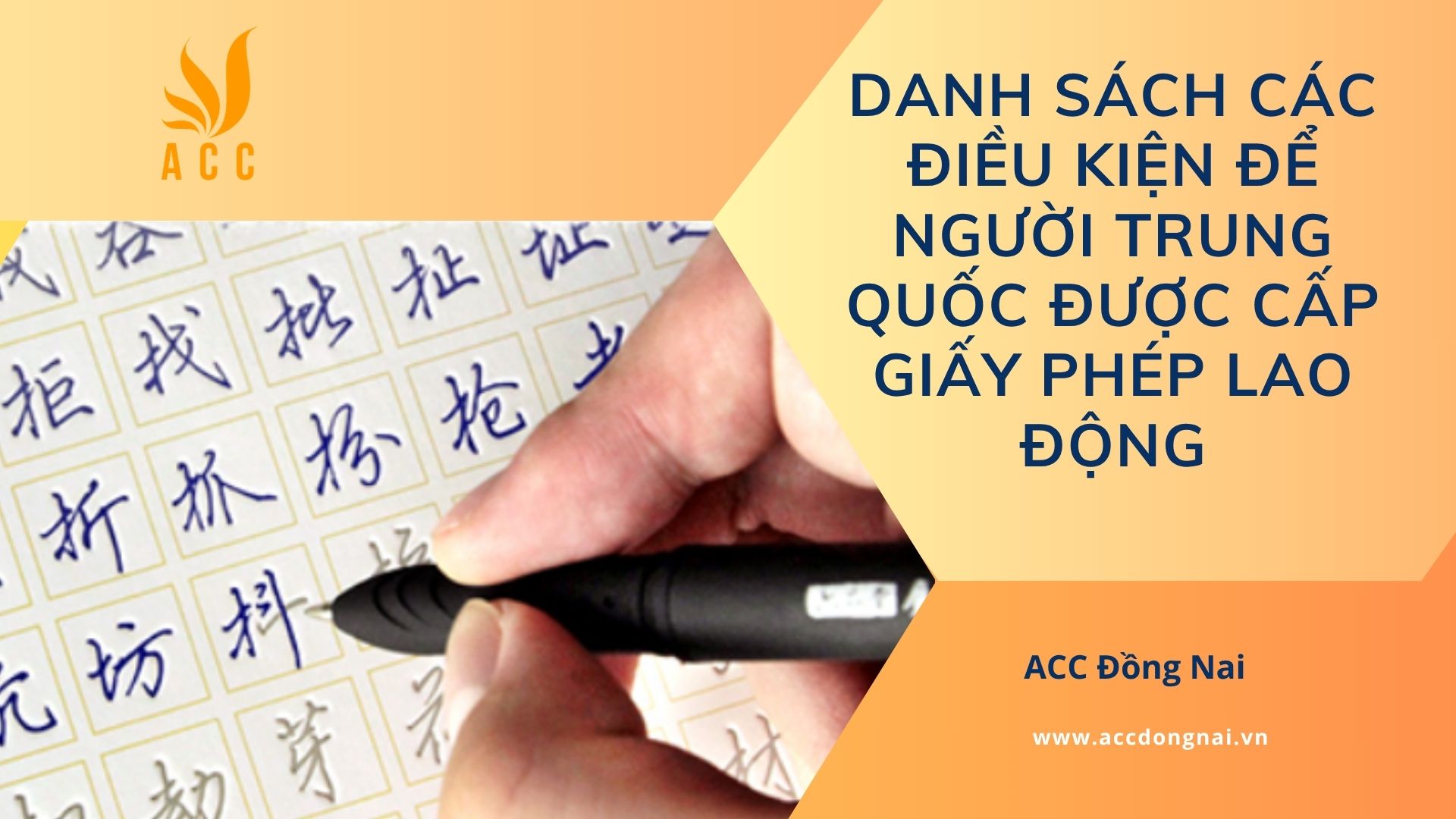 Danh sách các điều kiện để người Trung Quốc được cấp Giấy phép lao động