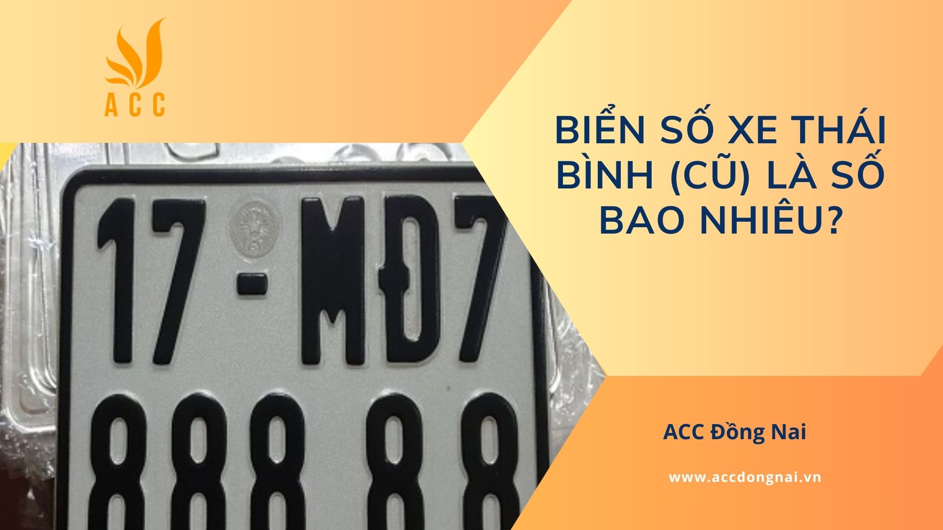 Biển số xe Thái Bình (cũ) là số bao nhiêu?